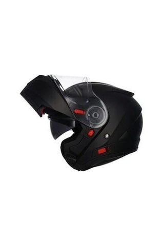 Shiro Flip Up SH-508SV Triton Monoclour Solidmat Güneş Gözlüklü Motosiklet Kaskı Mat Siyah