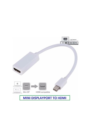 Mini Displayport To Hdmı Dönüştürücü Adaptör Beyaz