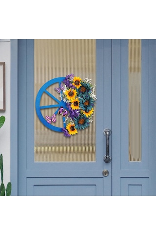 Suntek Çelenk Yapay Ayçiçeği Masa Centerpiece Tüm Yıl