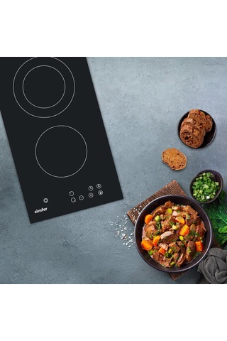 Simfer 3370 Domino Ankastre Vitroseramik Ocak 2E