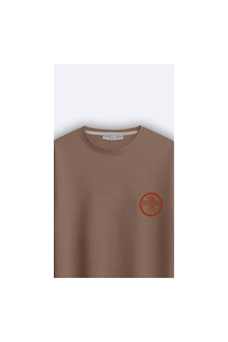 Oversize Unisex Toprak T-shirt - Maya Kuşu TOPRAK