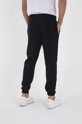 Assema Unisex Kışlık Üç İplik Lastikli Eşofman Pantolon - Siyah Çok Renkli