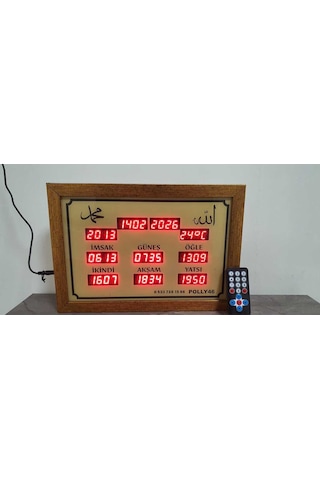 Dijital Vakit Matik İmsakiye Ev Tipi Ezan Okuyan Saat Açık