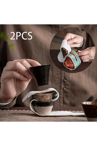 Fochsia 2pcs Yeşil Ve Kahverengi Katlanır Saklama Çantası Yapışkan Bantlı Çift Taraflı Polar Seyahat Çay Seti Düzenleyici Çok Fonksiyonlu Çaydanlık Kaymaz Altlık "value":"siyah"