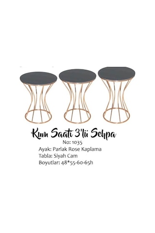 Zigon Kumsaat Brc Model Düz Siyah Desen Metal Transmisyon Çelik Rose Renk Kaplama El Yapım