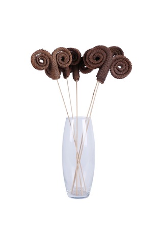 Yapay Çiçek Sitesi Kuru Çiçek Doğal Palm Ring 50 Cm 5 Adet Naturel