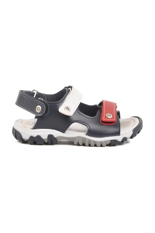Lacivert Kırmızı Cırtlı Erkek Çocuk Spor Sandalet 173110 P Lacivert Kırmızı