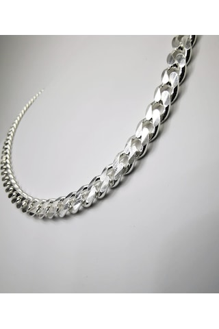 Omar Silver Erkek Gurmet 6,4 Mm Gümüş Kolye Zincir