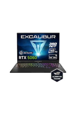 Casper Excalibur G915 AI G915.356H-EF60X-C Core Ultra 7-356H 64 GB 1 TB RTX5060 16" Free Dos Dizüstü Bilgisayar