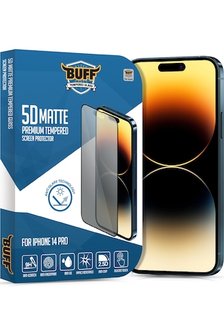 Buff Apple Uyumlu iPhone 14 Pro 5D Matte Ekran Koruyucu