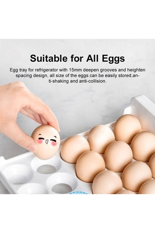Yaozixa "40 Yumurtalık Kapaklı Buzdolabı Yumurta Saklama Kabı - 2 Katlı Pratik Ve Dayanıklı" Şeffaf