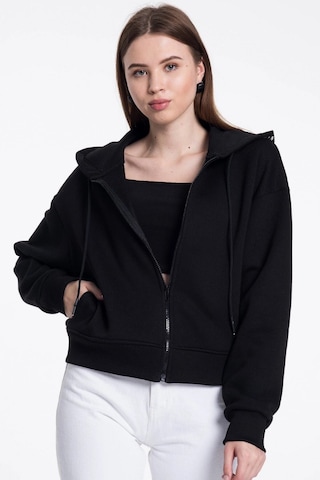 Caya Beyaz Kadın Sweatshirt Siyah