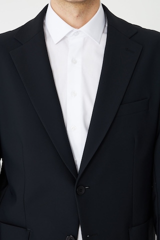Siyah Modern Slim Fit Düz Kumaş Klasik Kesim Takım Elbise Siyah