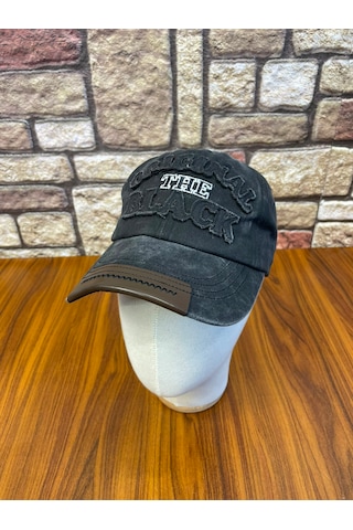 Hamze Original Black Logo Vintage Eskitme Yıkamalı Beyzbol Cap Şapka Siyah