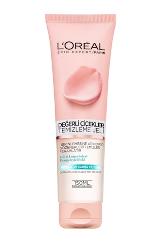 L'Oreal Paris Değerli Çiçekler Normal ve Karma Ciltler için Temizleme Jeli 150 ML