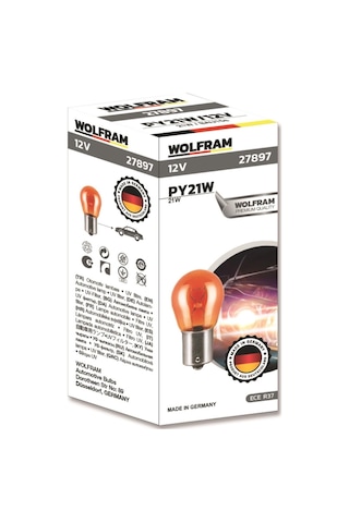 WOLFRAM AMPUL 12V 21W 93 YAN TIRNAK SARI 10 ADET