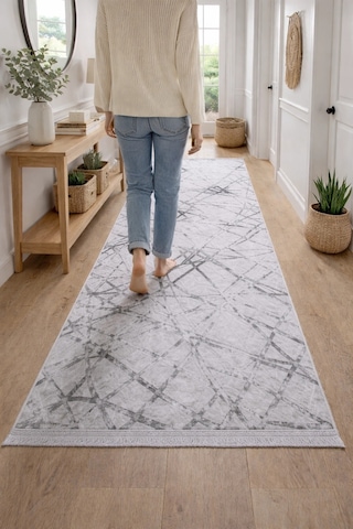 Merinos Vista 76590-095 Özel Kesme Halı Gri Çok Renkli