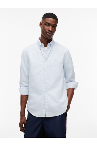Tommy Hilfiger Tjm Reg Oxford Shırt Ext Erkek Mavi Gömlek - Dm0dm21298