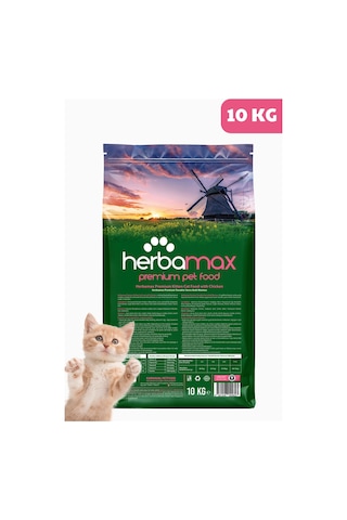 Herbamax Kitten Tavuklu ve Pirinçli Yavru Kedi Maması 10 KG