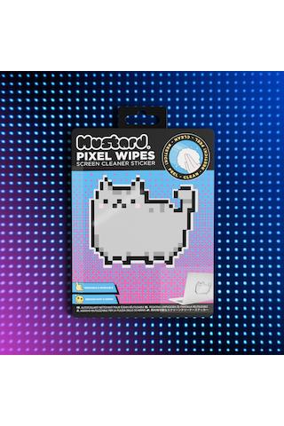 Mustard Cat Pixel Sicker Ekran Temizleyici