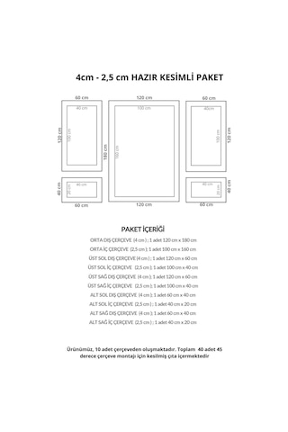 Diecor Dekoratif Boyanabilir Montaja Hazır Polistren Duvar Çıta Seti 4 Cm Model:xa272