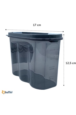 2 Kapaklı Ölçekli Erzak Saklama Kabı - 1,2 Litre - Sa930 50001 0