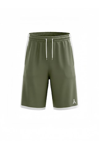 Orendahill Erkek Spor Şort Hızlı Kuruyan Esnek Regular Fit Gym Cepli Yan Çizgi Detaylı Activewear Haki