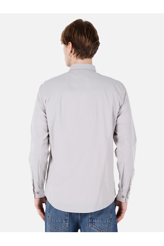 Colin's Colins Regular Fit Shirt Neck Düz Erkek Gri Uzun Kol Gömlek Cl1067013 Q1.v1 Lgr Açık Gri