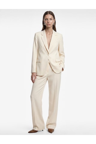 Koton Regular Fit Uzun Kollu Cep Detaylı Düğmeli Geniş Yaka Blazer Ceket Kırık Beyaz 7wak50020uw Ekru