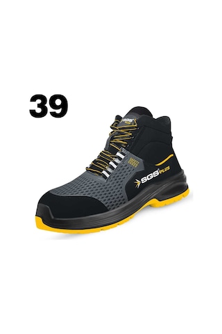 Sgs3139 - No:39 Flexo S1 Çelik Burunlu Kışlık Spor Çalışma Botu - Ergonomik - Antistatik - Su Geçirmez - Nefes Alır Siyah - Sarı