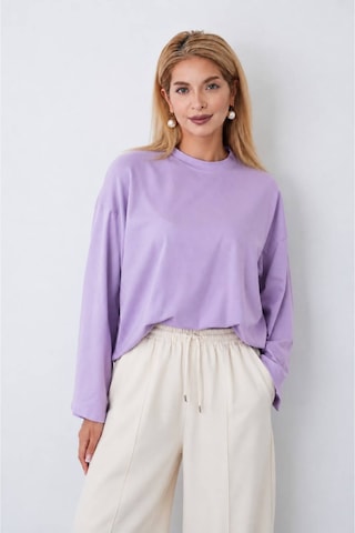Herkesemoda Kadın Tesettüre Uygun Uzun Kollu Lila Body Lila
