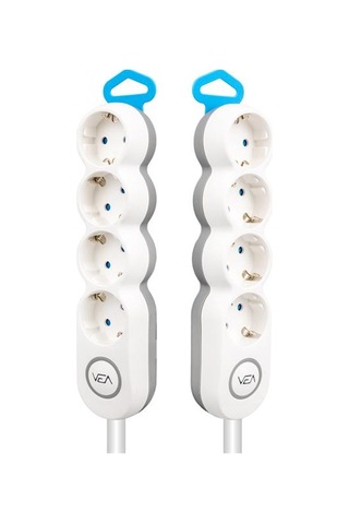Vea Ve-2s4s 4'lü 1.5 Metre Kablolu Anahtarlı Grup Priz
