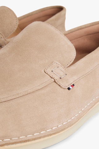 Tommy Hilfiger Erkek Dikişli Bej Süet Loafer-13418 Bej