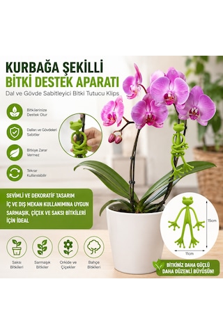 Bakgelal Kurbağa Şekilli Bitki Sabitleyici Klips, Dal Gövde Destek Aparatı, Bitki Tutucu