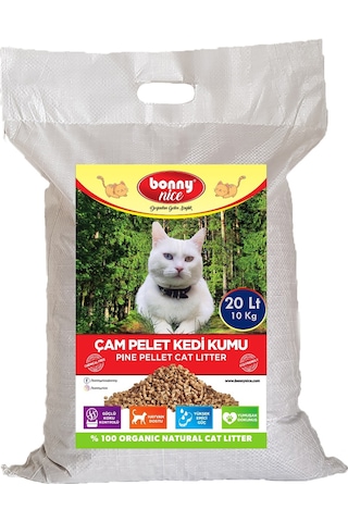 Bonny Nice Doğal Pellet Çam Peleti Kedi Kumu 2 x 20 L