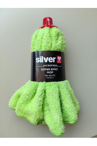 Silver Home Mikrofiber Jumbo Boy Islak Mop Yedek Mop Paspas Ucu Başlığı 105 x 55 CM