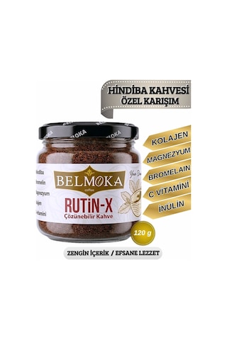 Belmoka Rutin-x Kolojen Magnezyum Bromelain İnülin ve C Vitamini Katkılı Hindiba Kahvesi 120 G