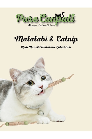 Purecanpati Catnipli Matatabi Stick Kedi Diş Kaşıyıcı Oyuncak