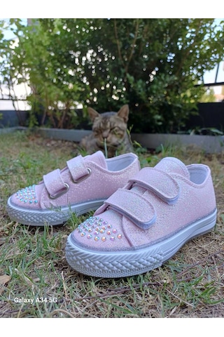 Scarpe Magiche Kız Çocuk Sneakers Pembe Ayakkabı 31-35 Numara Arası Işıksızdır Pembe