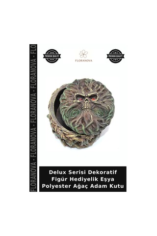 Delux Serisi Dekoratif Figür Hediyelik Eşya Polyester Ağaç Adam Kutu