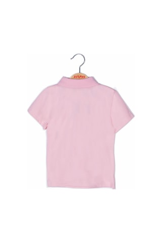 Zeyland Kız Çocuk Polo Yaka Kısa Kol T-shirt Pembe