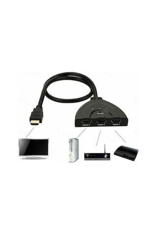 3 Port Hdmi Switch Çoklayıcı 4586P Çoğaltıcı Splitt Çoklama Çoklu