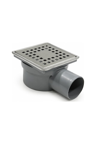 Purvex Home 10x10 Paslanmaz Metal Çerçeveli Paslanmaz Yer Süzgeci - Yandan Çıkışlı