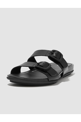 Fitflop Gracıe Fv1 Çift Tokalı Siyah Kadın Terlik Siyah