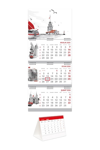 2026 Büyük Boy Gemici Takvimi İstanbul + İstanbul Piramit Takvimi