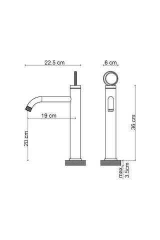 Fk-4021 Krom Yüksek Lavabo Bataryası Krom