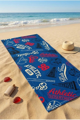 Game Day Mavi Plaj Havlusu 70 X 150 Cm Mavi