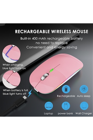 Cbtx 2.4 G Bluetooth Çift Modlu Kablosuz RGB Jiggler Mouse