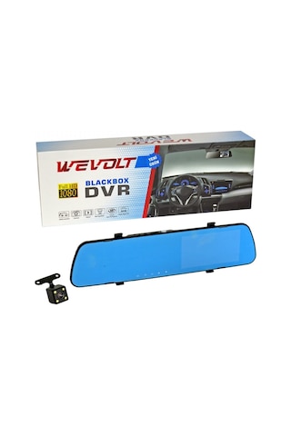 NYF Wevolt DVR Kayıt Cihazı 4,3 inç Dikiz Ayna Ekranlı Çift Kamer