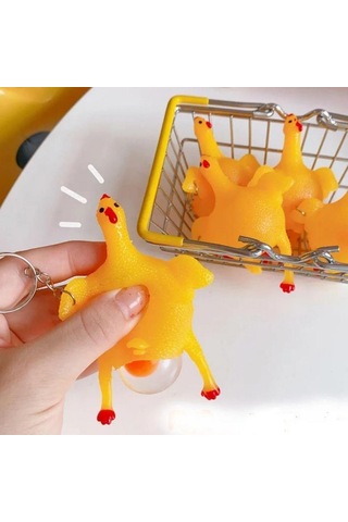 Ollevra Yumurtlayan Eğlenceli Tavuk Anahtarlık